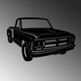 Wallity GMC C/K 1967 Accesorio Decorativo de Pared de Metal Negro